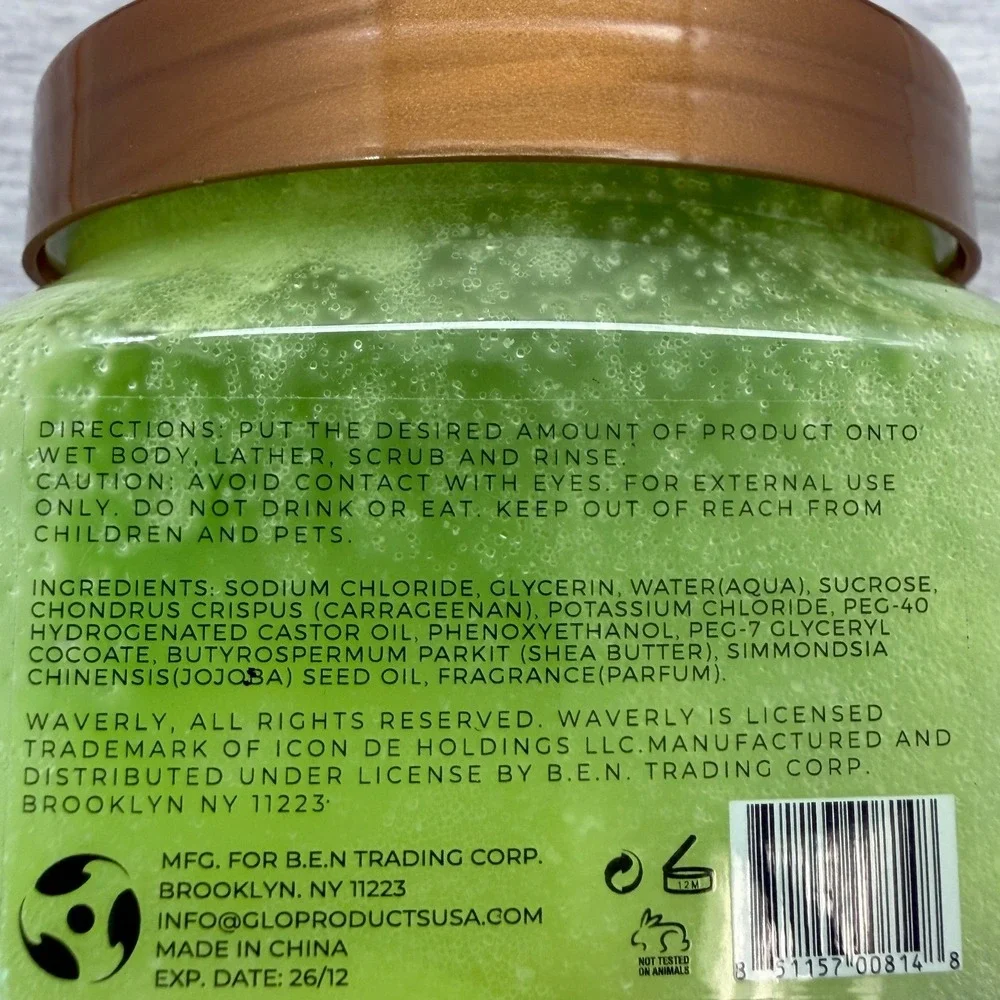 Waverly Tea Tree Shea Sugar Scrub 18 oz Exfoliating Body Treatment Shea Butter